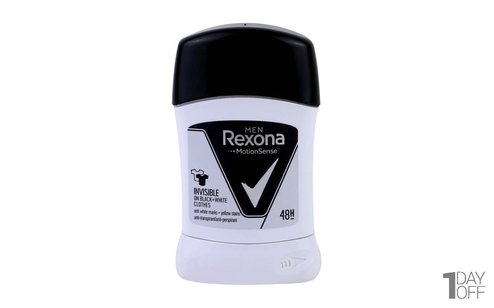 استیک ضدتعریق مردانه Invisible On Black & Whiet Clothes رکسونا (Rexona) مقدار 50 میلی‌لیتر