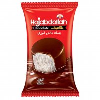 پشمک لقمه‌ای با روکش شکلاتی حاج عبدالله مقدار 25 گرم