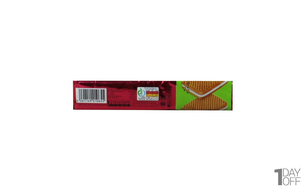 بیسکویت کرم‌دار توت فرنگی شیرین‌عسل مقدار 120 گرم