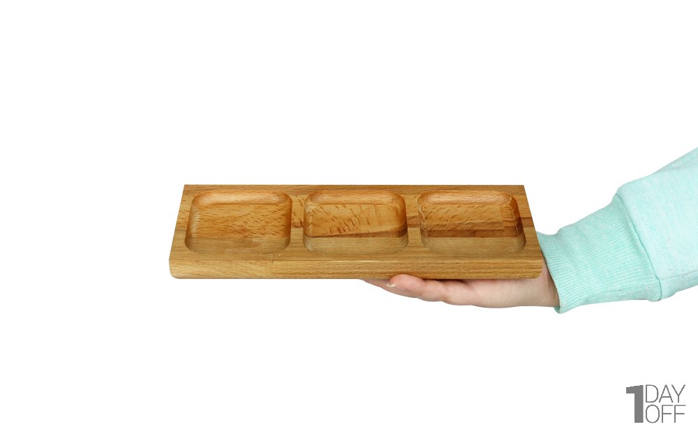 تخته سرو چوبی 3 خانه مدل مستطیل