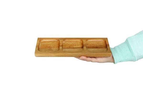 تخته سرو چوبی 3 خانه مدل مستطیل