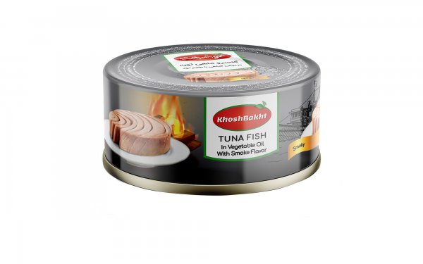 کنسرو ماهی تون در روغن گیاهی دودی خوشبخت مقدار 180 گرم