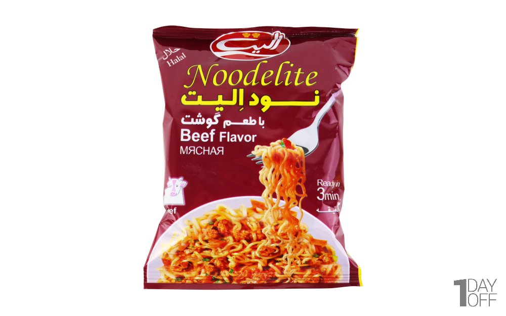 نودل با طعم گوشت الیت مقدار 75 گرم