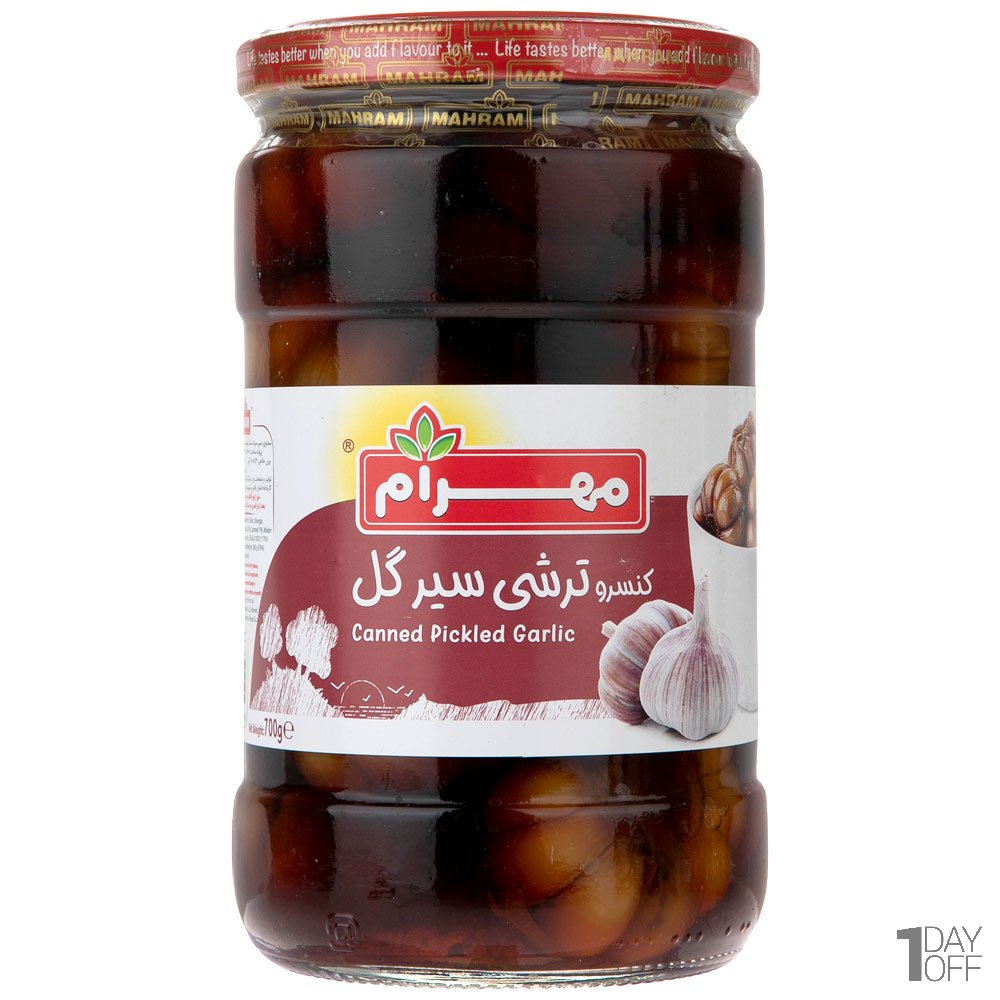 ترشی سیر گل مهرام مقدار 700 گرم