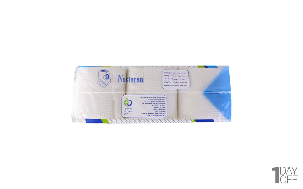 دستمال توالت چهارلایه نسترن بسته 9 رول