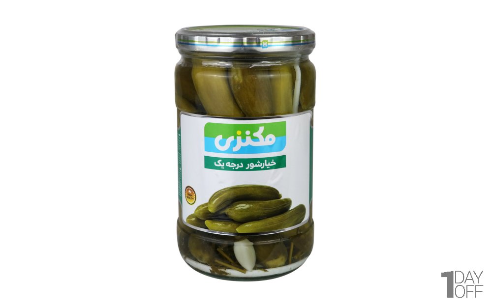 خیارشور درجه یک مکنزی مقدار 680 گرم