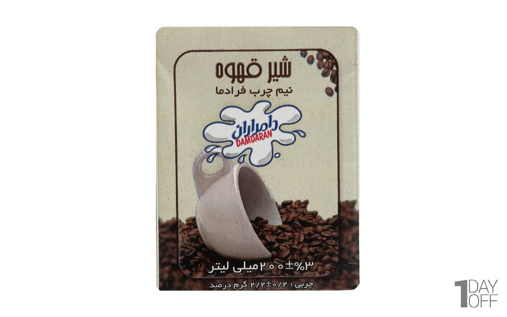 شیر قهوه نیم‌چرب دامداران مقدار 200 میلی‌لیتر 