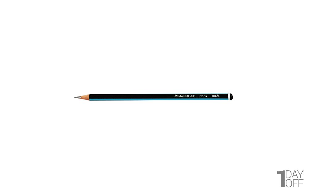 مداد مشکی استدلر (Staedtler) مدل Noris نوع HB رنگ بدنه آبی و مشکی