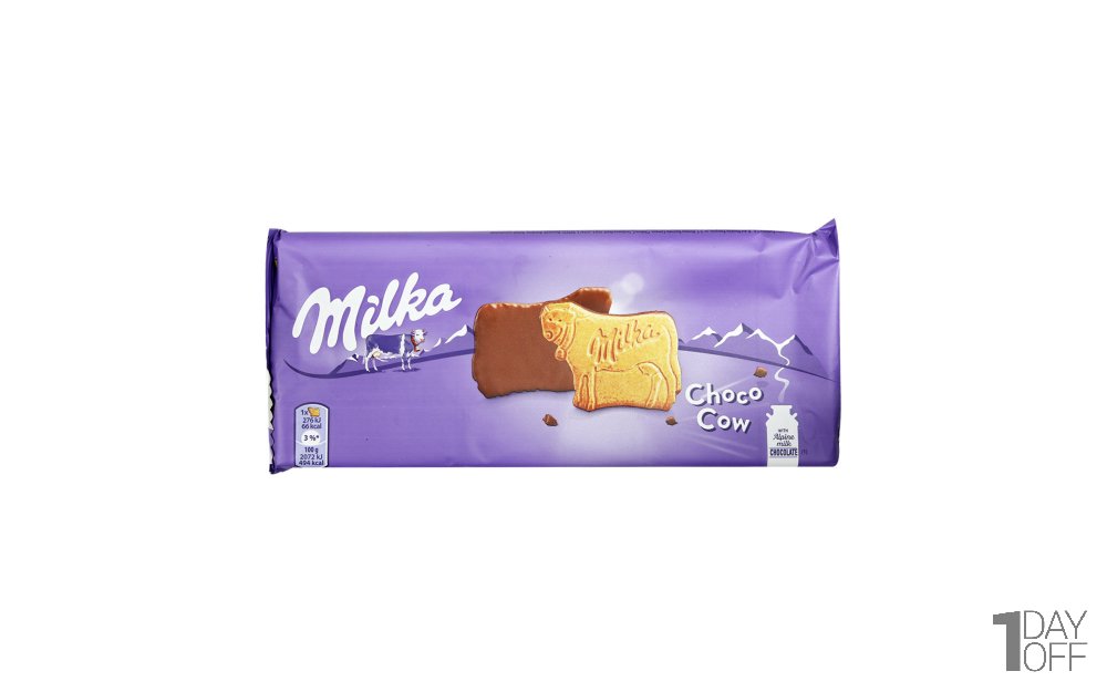 بیسکویت با روکش شکلاتی میلکا (Milka) مدل Choco Cow مقدار 120 گرم