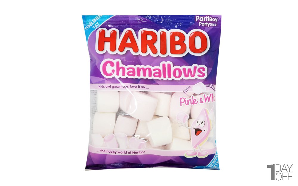 مارشمالو هاریبو (HARIBO) مدل Chamallows Pink & White مقدار 150 گرم