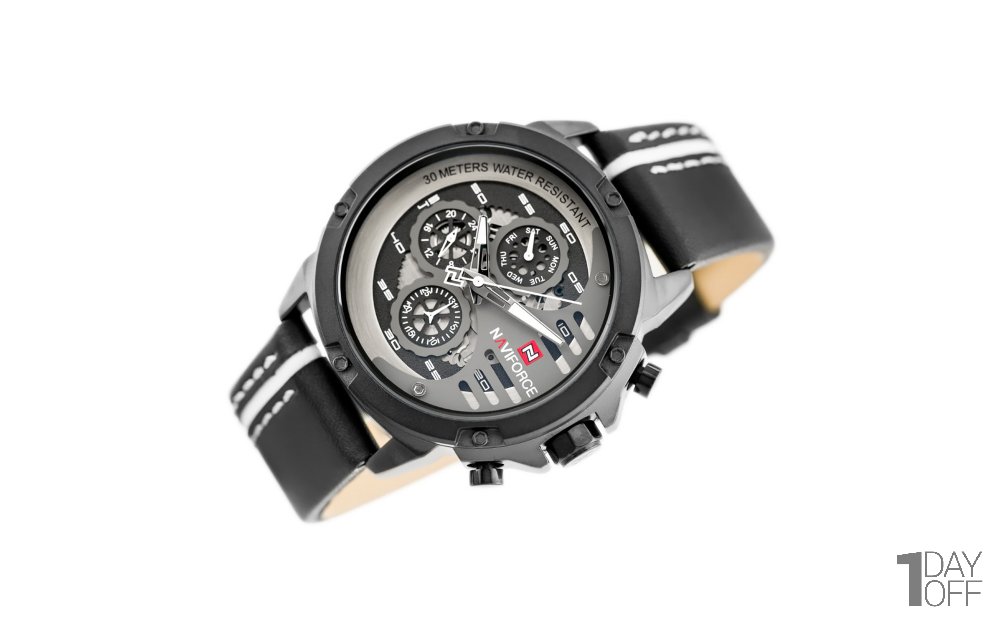 ساعت نیوی‌فورس (NAVIFORCE) مدل NF9110M رنگ مشکی و سفید کد رنگ B/W/B