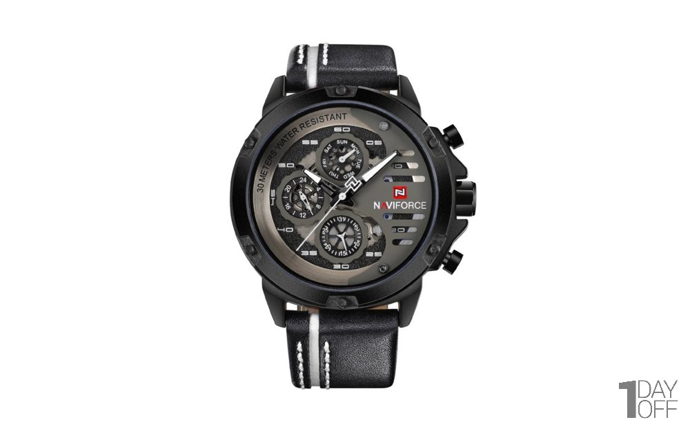 ساعت نیوی‌فورس (NAVIFORCE) مدل NF9110M رنگ مشکی و سفید کد رنگ B/W/B