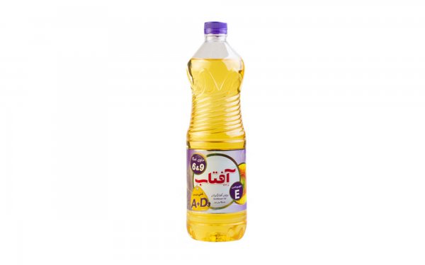 روغن آفتابگردان حاوی امگا 6 و 9 و غنی شده با ویتامین A وD3 آفتاب مقدار  900 میلی‌لیتر