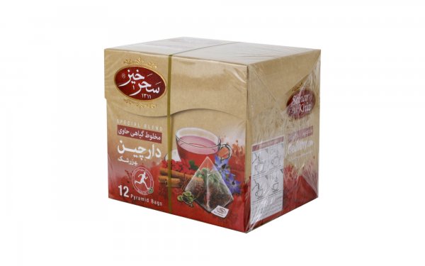 دمنوش دارچین و زرشک سحرخیز بسته 12 عددی
