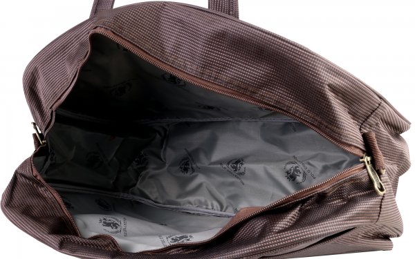 ساک مسافرتی سایز بزرگ طرح پولو (Polo) نوع برزنتی رنگ قهوه‌ای تیره