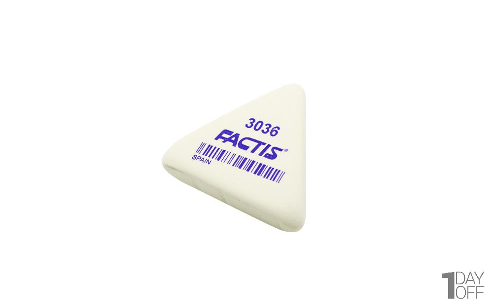پاک‌کن فکتیس (Factis) مدل 3036 نوع مثلثی رنگ سفید