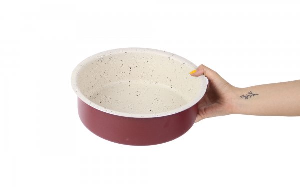 قالب کیک گرانیتی دایره قطر 26 سانتی‌متر رنگ رندم