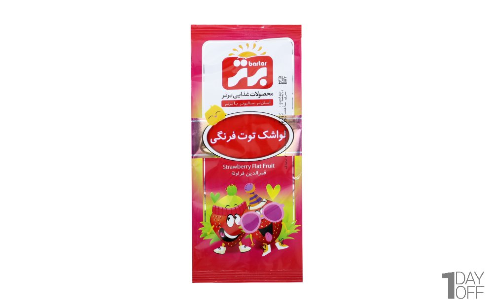 لواشک توت‌فرنگی برتر مقدار 30 گرم