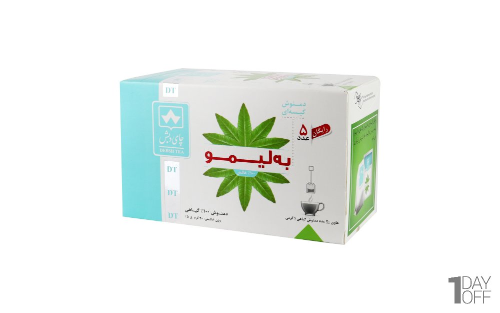 دمنوش کیسه‌ای به‌لیمو دبش بسته 20+5 عددی