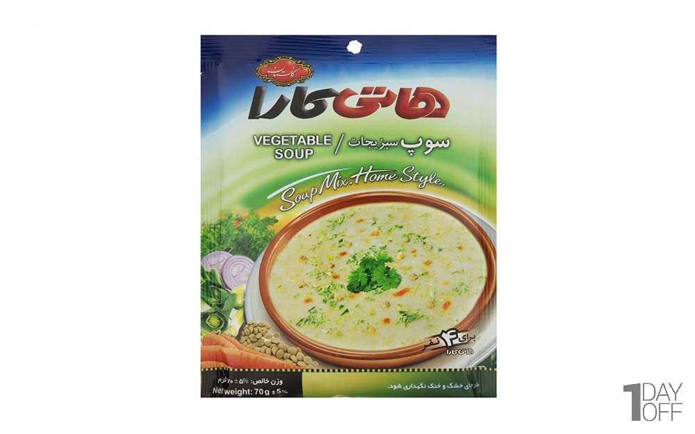 سوپ سبزیجات نیمه‌آماده هاتی‌کارا گلستان مقدار 70 گرم