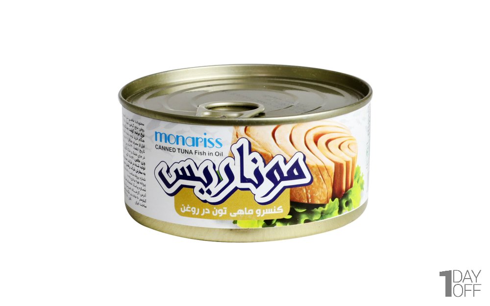 کنسرو ماهی تون در روغن موناریس زرافشان مقدار 180 گرم