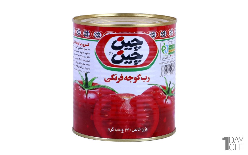 رب گوجه‌فرنگی چین‌چین مقدار 800 گرم