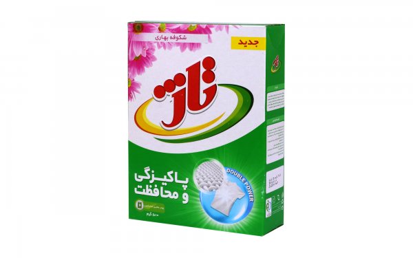 پودر ماشین لباسشویی مخصوص انواع البسه تاژ مقدار 500 گرم