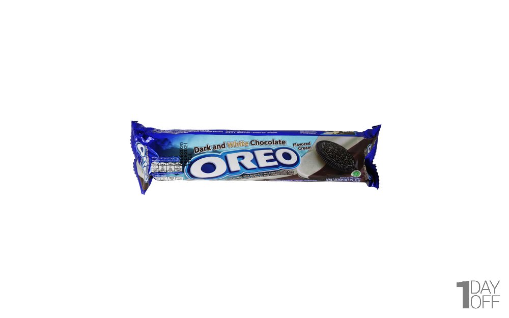 بیسکویت کرم‌دار شکلات سفید و شکلات تلخ اورئو (Oreo) مقدار 133 گرم
