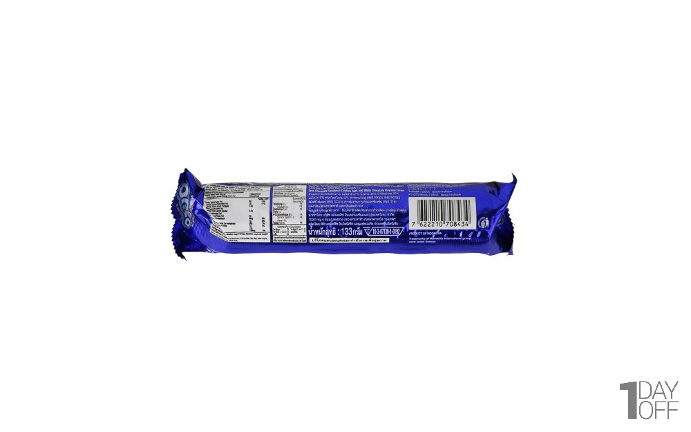 بیسکویت کرم‌دار شکلات سفید و شکلات تلخ اورئو (Oreo) مقدار 133 گرم