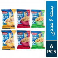 نودل طعم‌دار مخلوط مهنام بسته 6 عددی