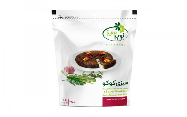 سبزی کوکو منجمد نوبر سبز مقدار 400 گرم
