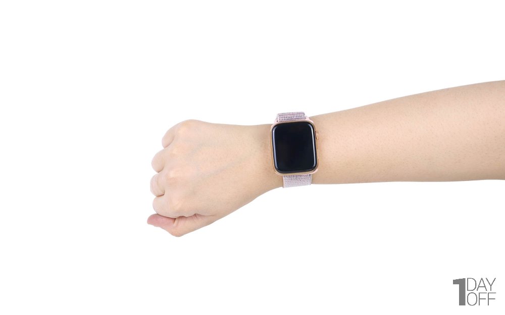 ساعت هوشمند طرح اپل رنگ صورتی مدل W20