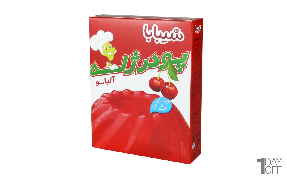 پودر ژله آلبالو شیبابا مقدار 100 گرم