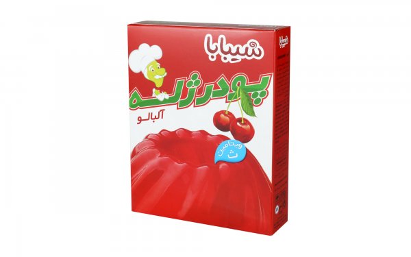 پودر ژله آلبالو شیبابا مقدار 100 گرم