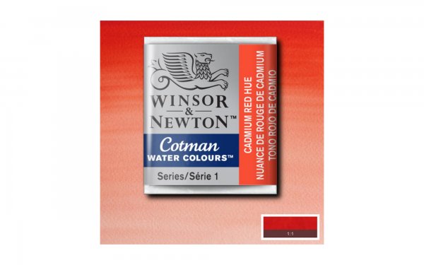 قرص آبرنگ وینزور (Winsor) سری Cotman رنگ CAD RED HUE