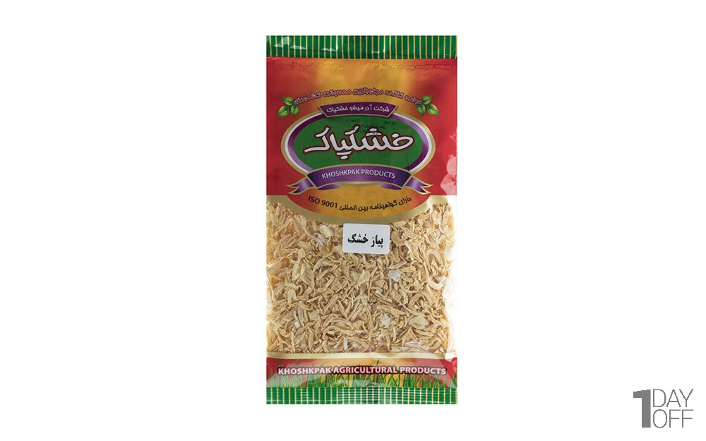 پیاز خشک خلالی خشکپاک مقدار 100 گرم