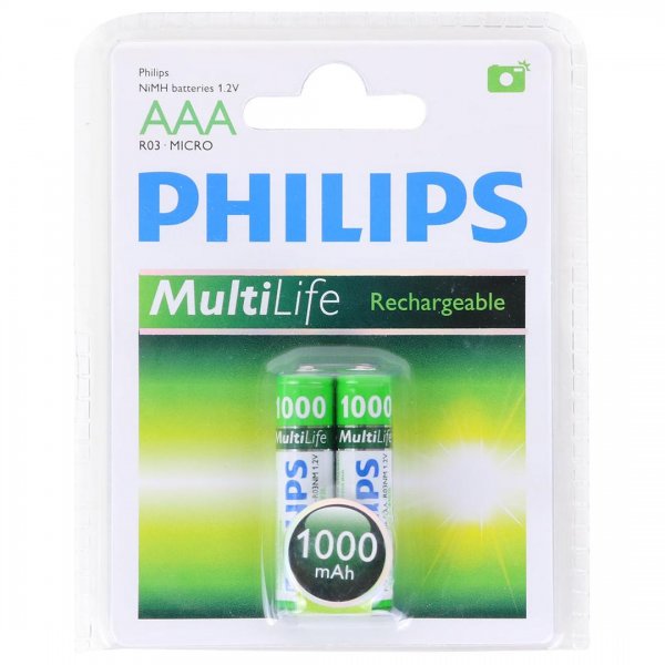 باتری نیم‌قلمی قابل شارژ 2 عددی فیلیپس (Philips) مدل Multi Life