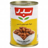 کنسرو خوراک لوبیا چیتی با سس گوجه‌فرنگی بدر مقدار 420 گرم