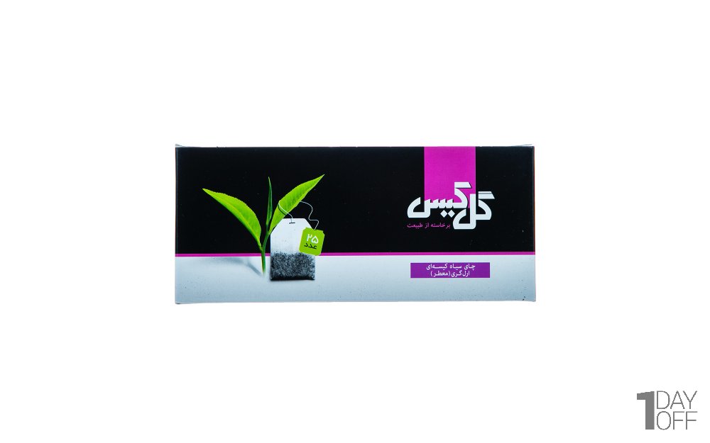 چای سیاه کیسه‌ای ارل‌گری معطر گل‌کیس بسته 25 عددی