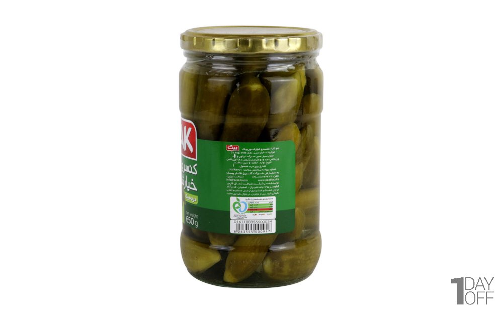 خیارشور ممتاز پیک مقدار 650 گرم
