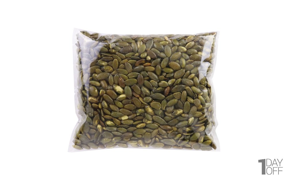 مغز تخمه کدو بوداده نمکی مقدار  210 گرم