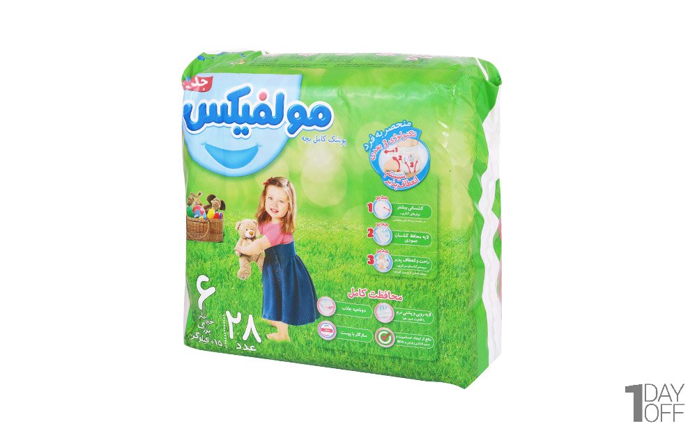 پوشک کامل بچه مولفیکس سایز 6 بسته 24 عددی