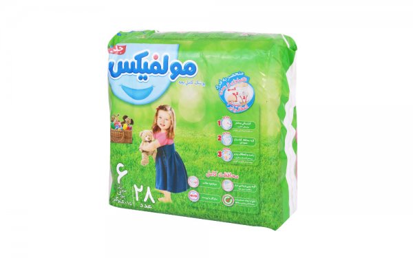 پوشک کامل بچه مولفیکس سایز 6 بسته 24 عددی