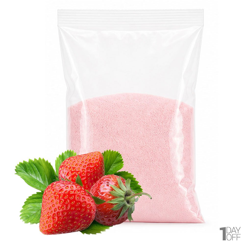 پودر ژله با طعم توت فرنگی مقدار 500 گرم