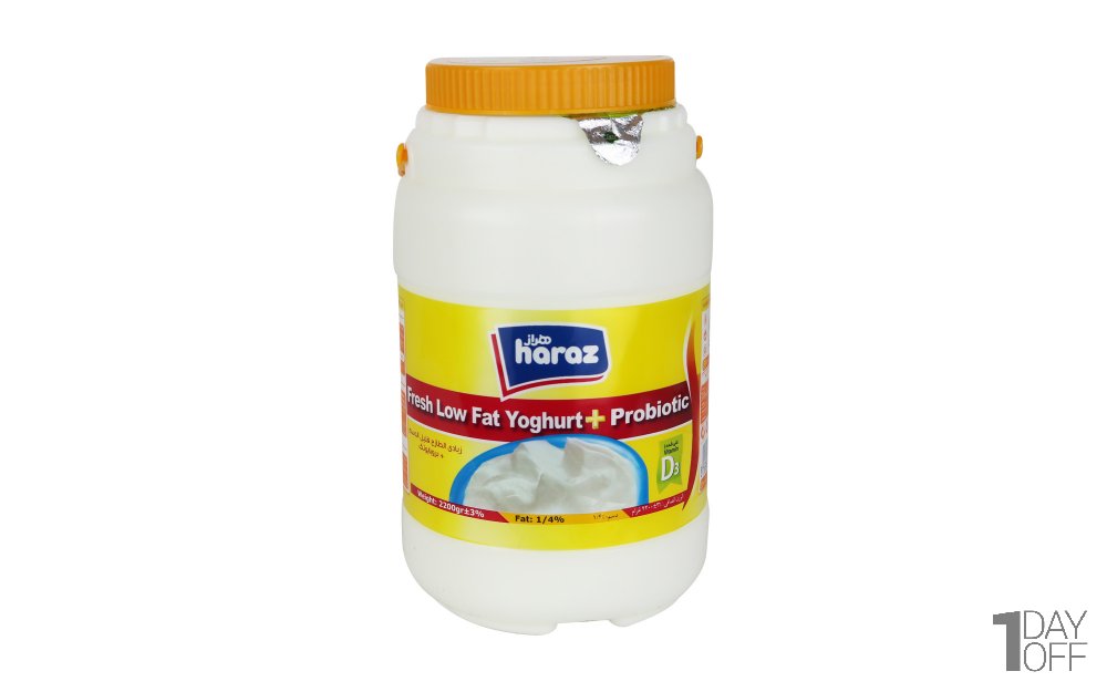 ماست تازه کم‌چرب پروبیوتیک هراز مقدار 2.2 کیلوگرم