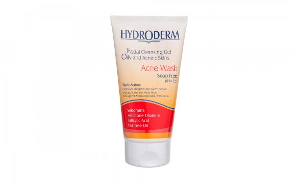 ژل شستشو صورت مدل Acne Wash هیدرودرم مقدار 150 گرم