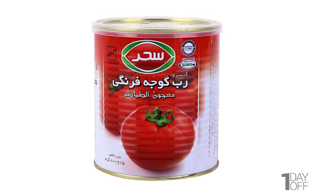 رب گوجه‌فرنگی سحر مقدار 800 گرم