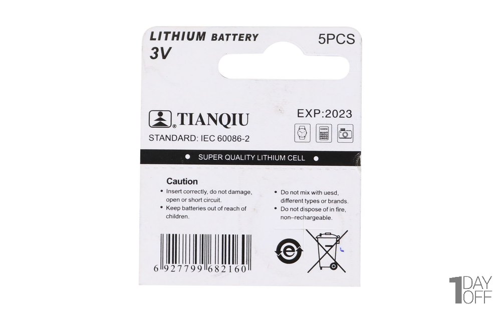 باتری سکه‌ای لیتیومی تیانکیو (TIANQIU) مدل CR2030