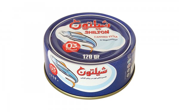کنسرو ماهی تون در روغن گیاهی شیلتون مقدار 120 گرم