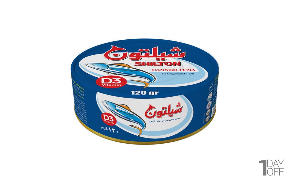 کنسرو ماهی تون در روغن گیاهی شیلتون مقدار 120 گرم